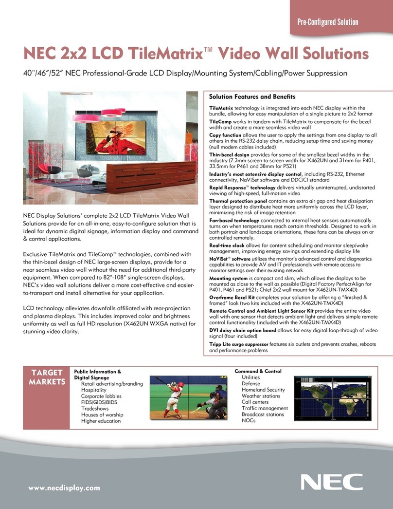 NEC MultiSync X462UN User manual