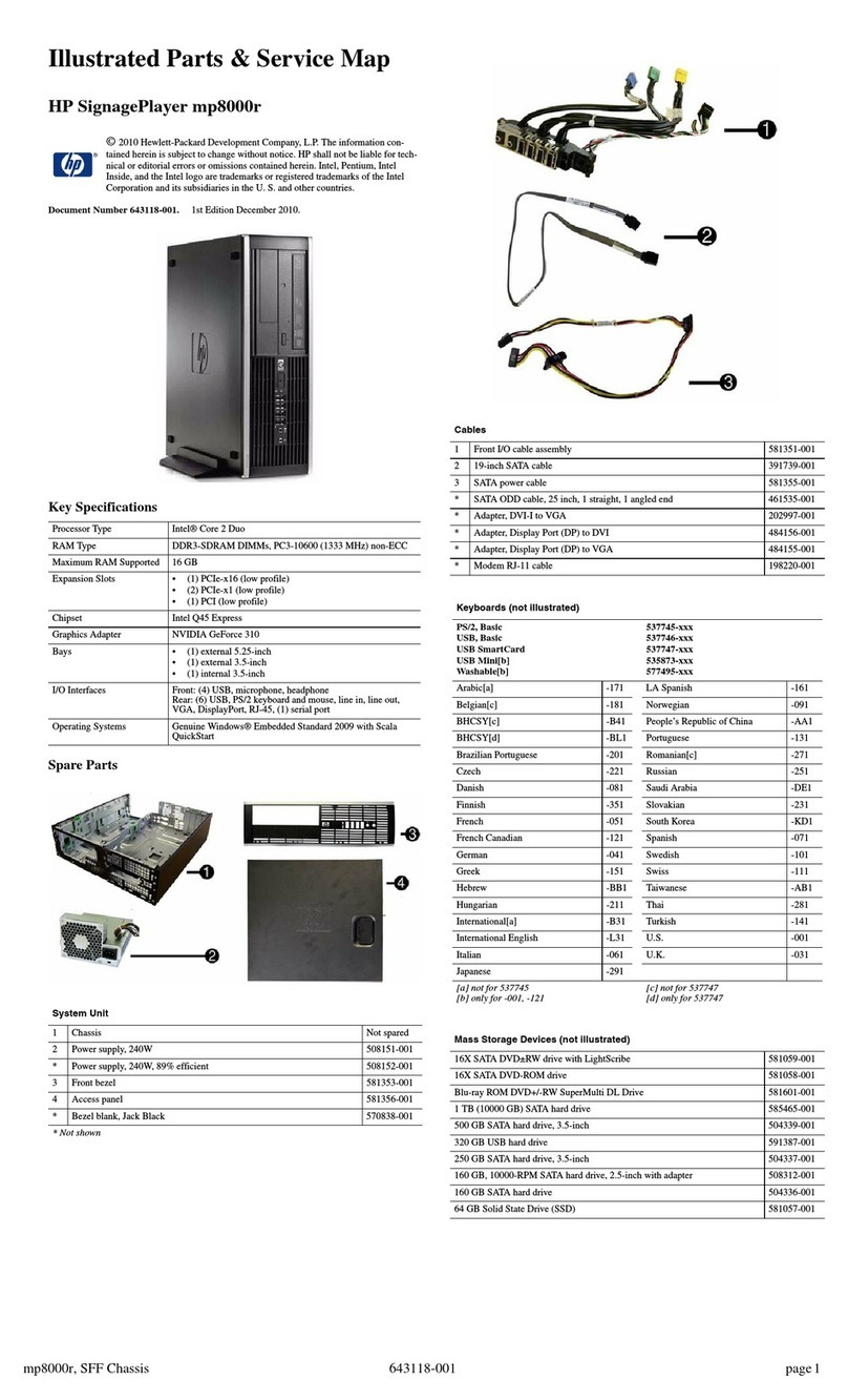 HP SignagePlayer mp8000r Setup guide