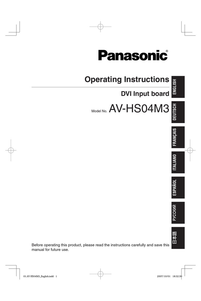 Panasonic AV-HS04M3 operating instructions