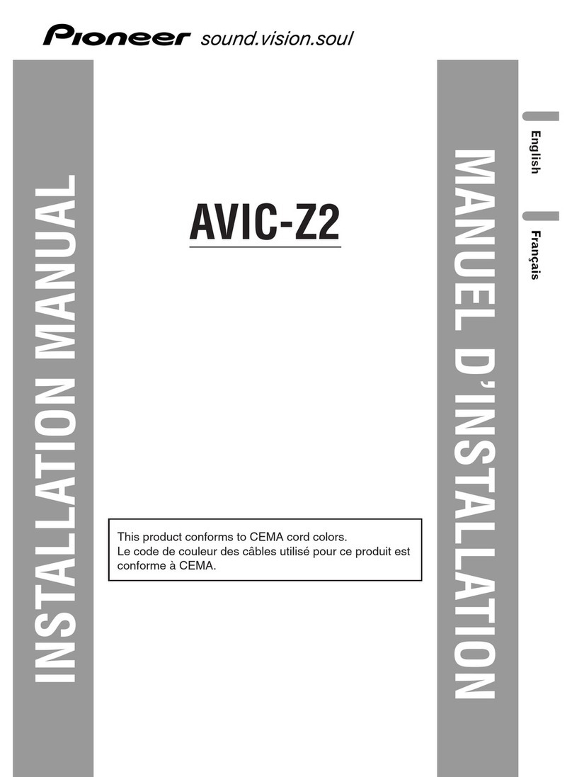 Pioneer AVIC-Z2 - Navigation System With DVD player User manual