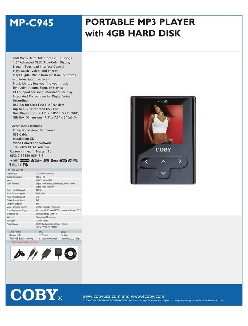 Coby MP-C945 User manual