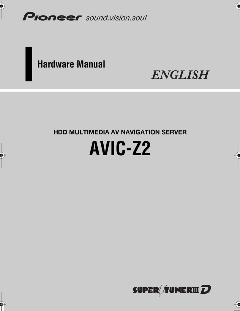 Pioneer AVIC-Z2 - Navigation System With DVD player User manual