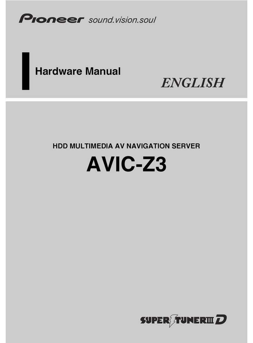Pioneer AVIC Z3 - Navigation System With DVD player User manual