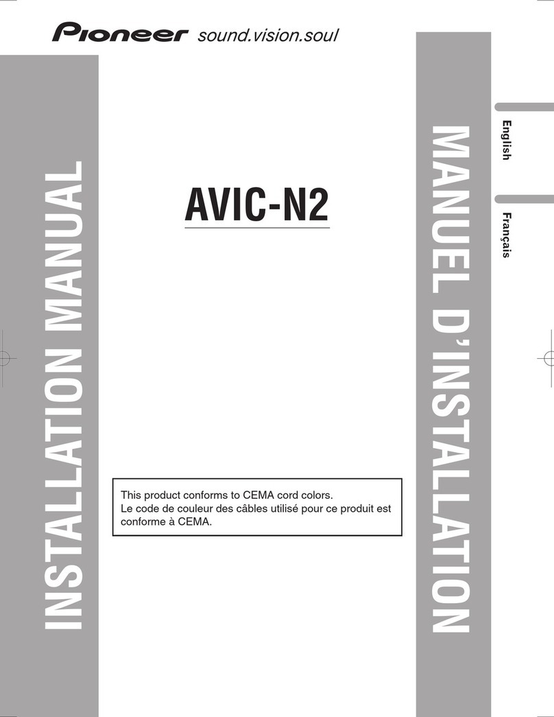Pioneer AVIC N2 - Navigation System With DVD player User manual