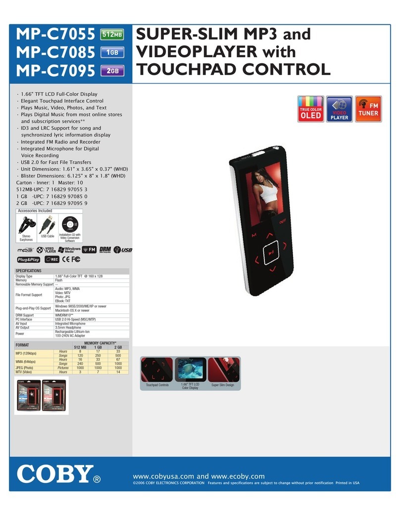 Coby MP-C7055 User manual