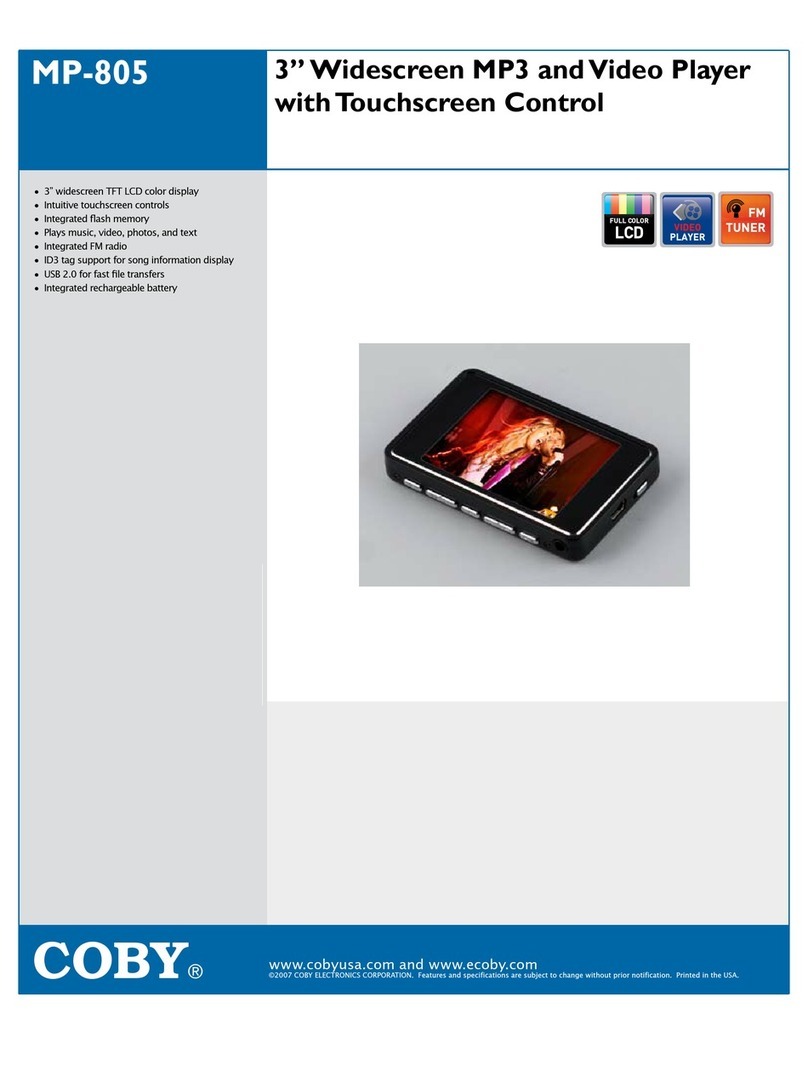 Coby MP-805 User manual