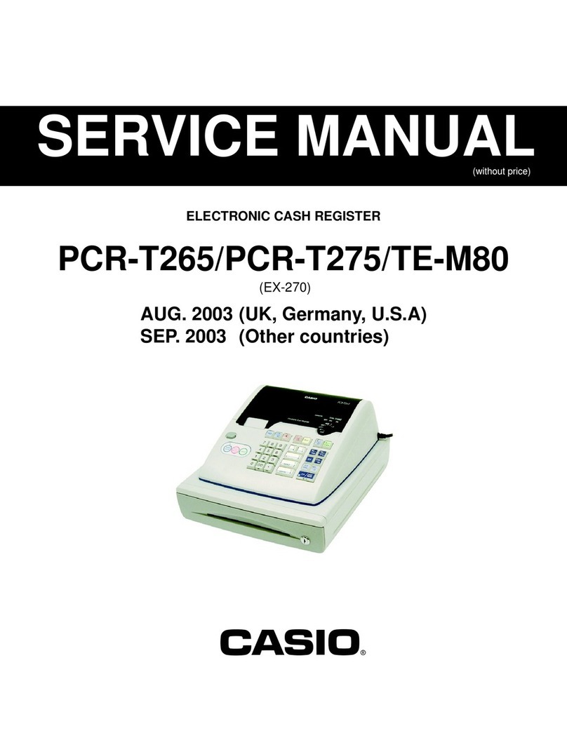 Casio PCRT275 - Cash Register w/ 15 Depts User manual Casio PCRT275 - Cash Register w/ 15 Depts User manual