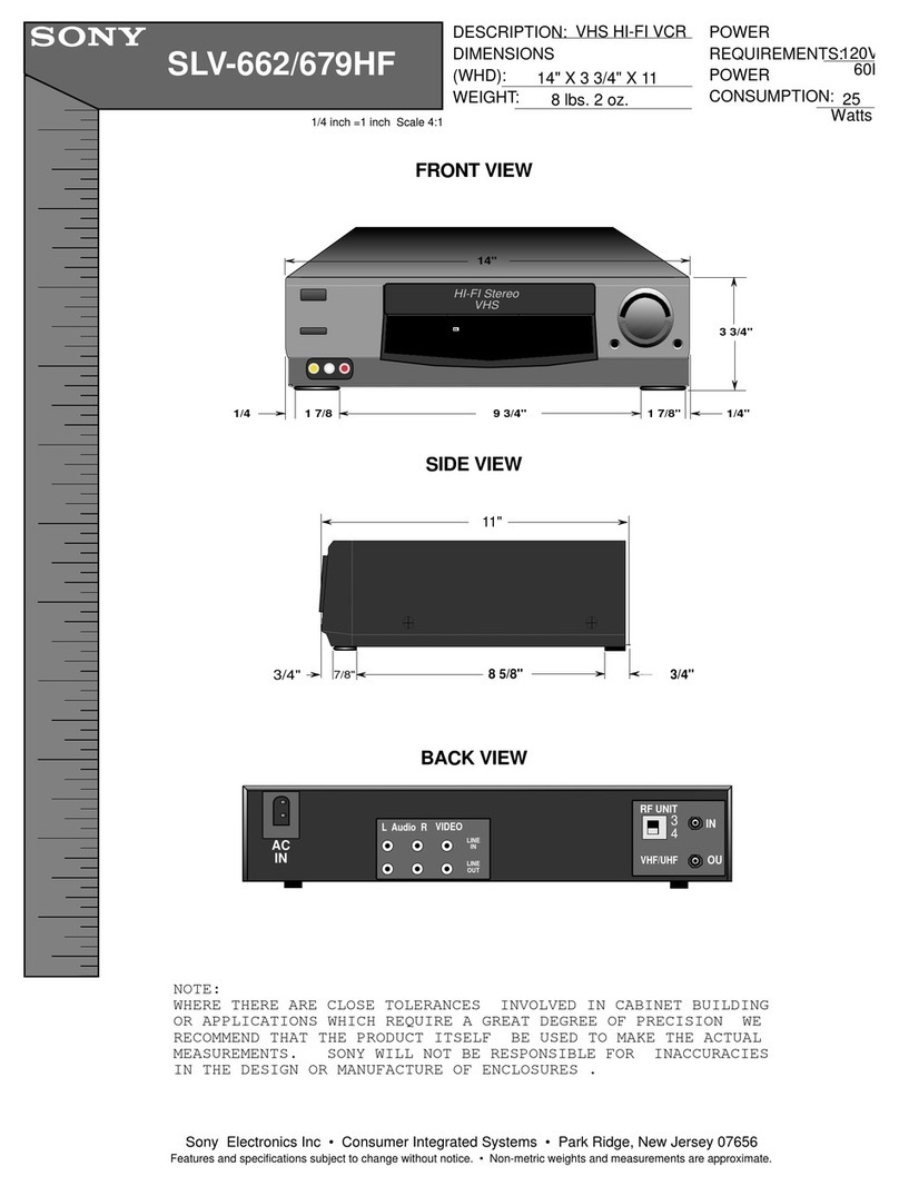 Sony SLV-679HF - Video Cassette Recorder User guide