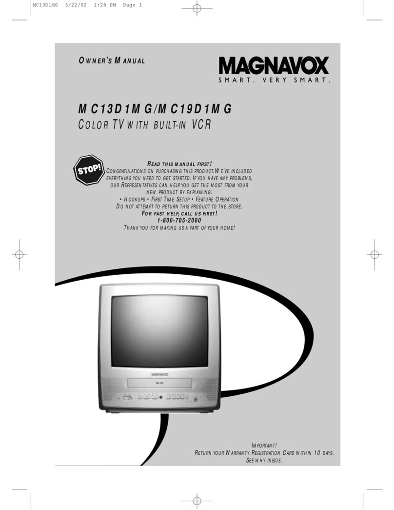 Magnavox MC13D1MG99 - Tv/vcr Combination - Mono user manual