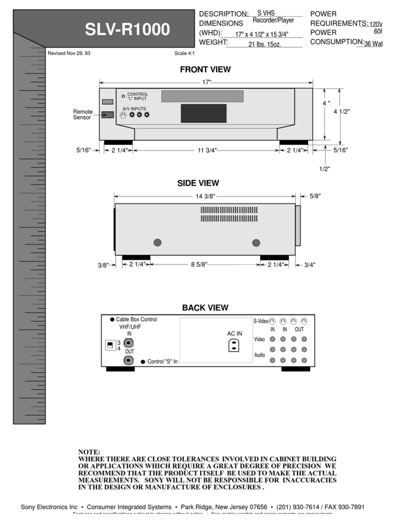Sony R1000 - SLV - VCR User guide
