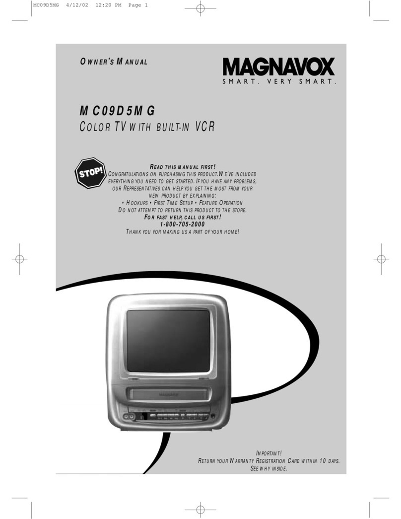 Magnavox MC09D5MG - 9" Tv/vcr Combination User manual
