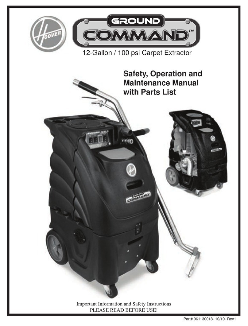 Hoover CH83020 Safety, operation and maintenance manual with parts list