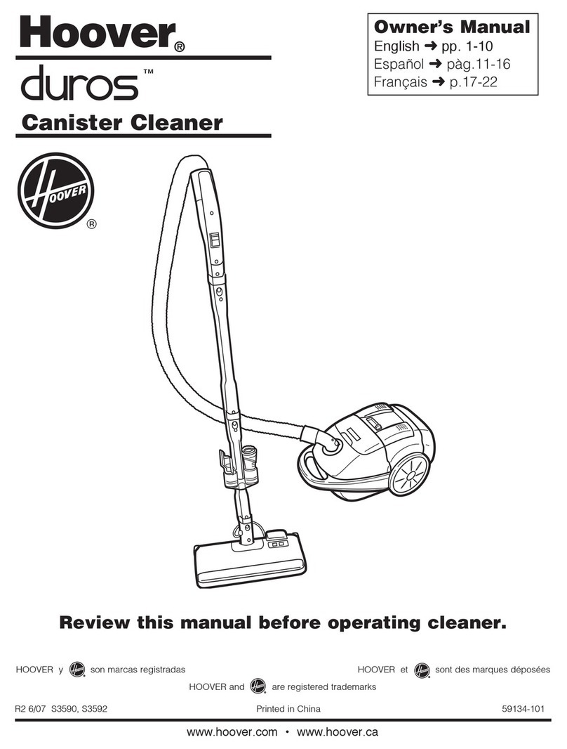 Hoover S3592 User manual