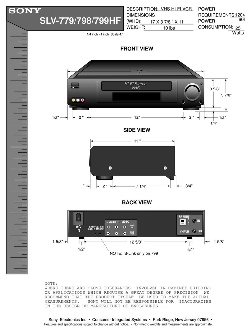 Sony SLV-779HF - Video Cassette Recorder User guide