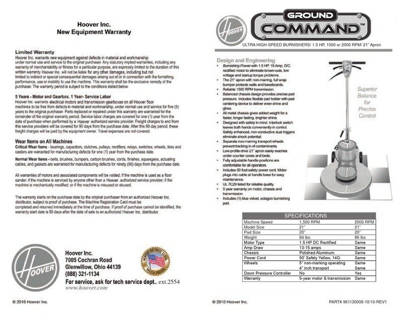 Hoover CH81055 User manual
