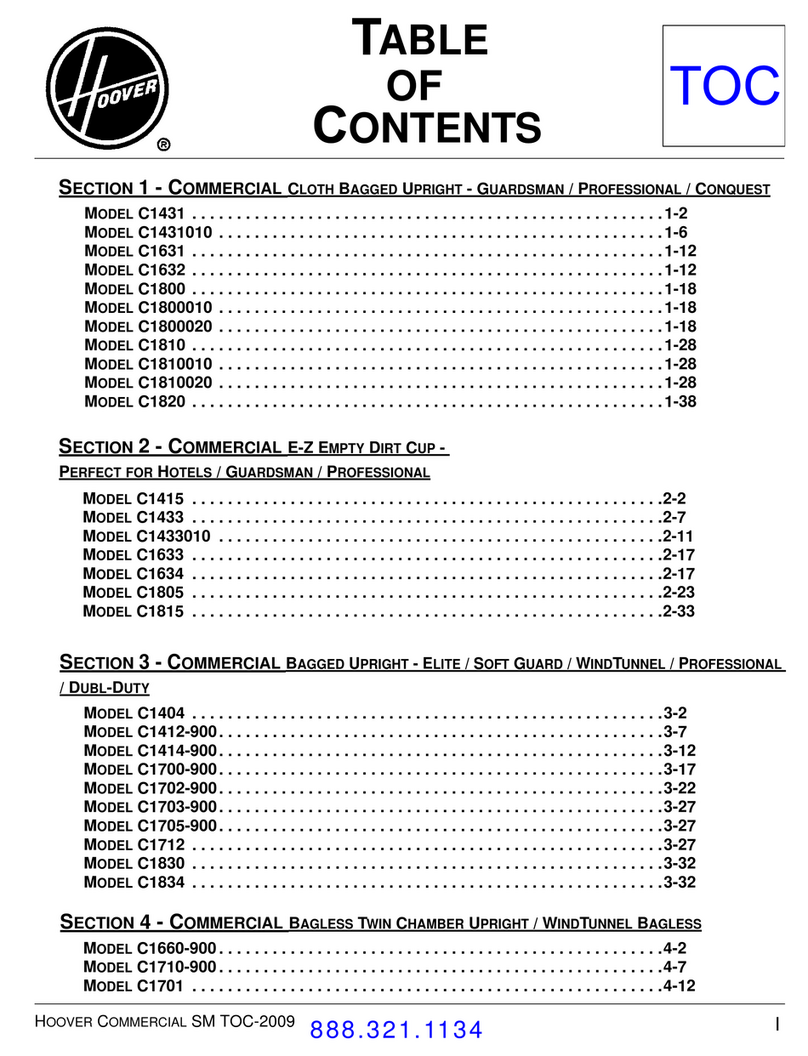Hoover C1834 - HEPA 2 Motor Upright Datasheet