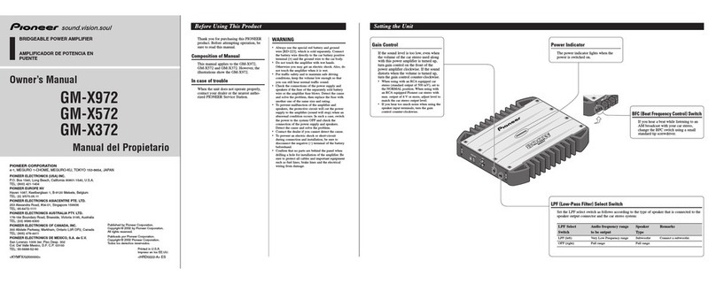 Pioneer GM-X372 User manual
