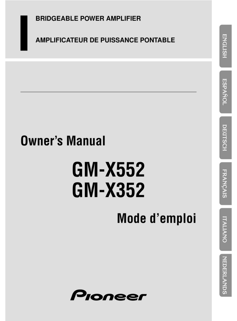 Pioneer GM-X352 - Amplifier User manual