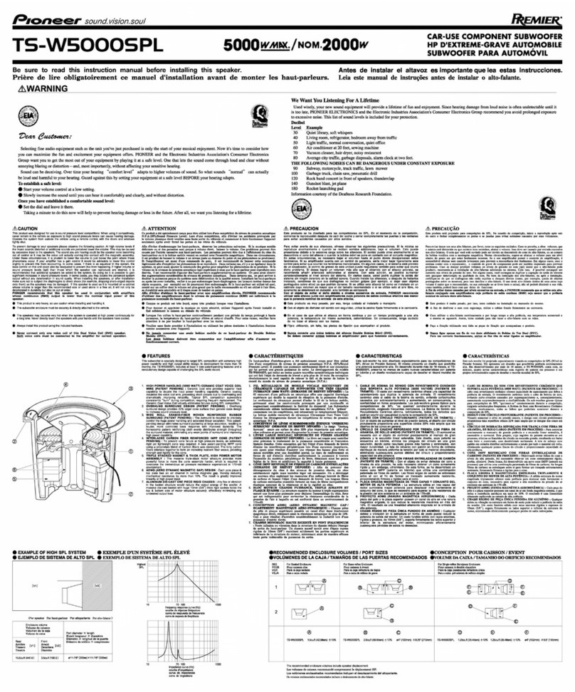 Pioneer TS-W5000SPL instruction manual