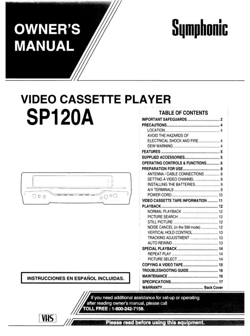 Symphonic SP120A User manual