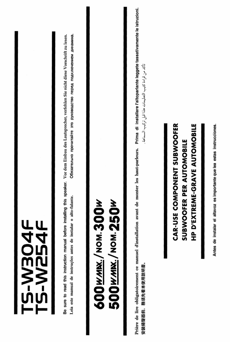 Pioneer TS-W304F User manual