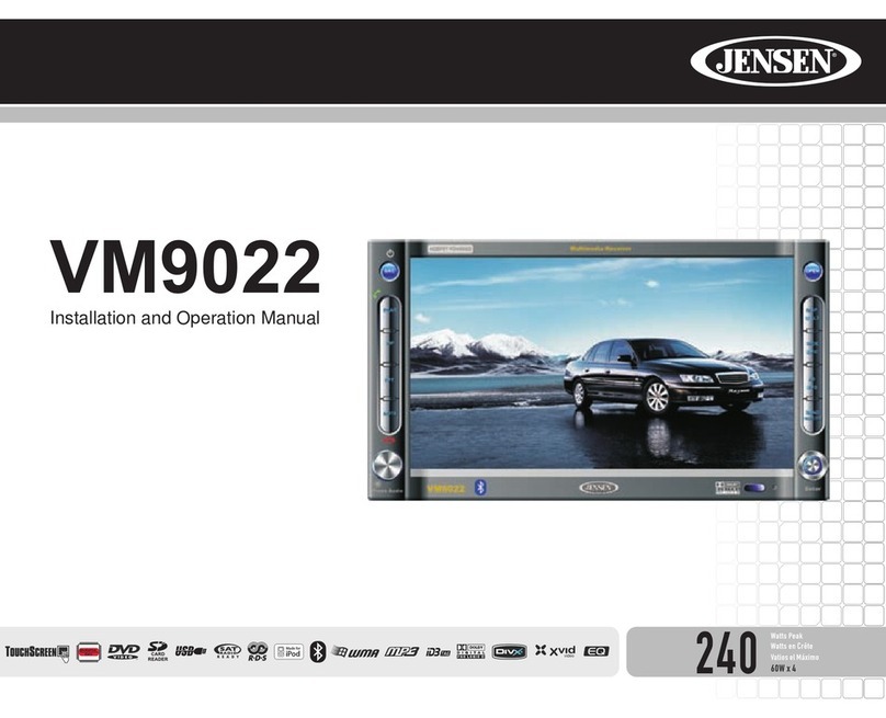 Jensen VM9022 - DVD Player With LCD Monitor User manual