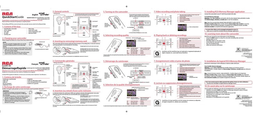 RCA EZ2000 Small Wonder Quick start guide