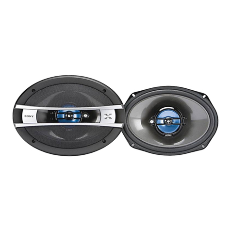 Sony XS GT1626A - Car Speaker - 40 Watt instructions