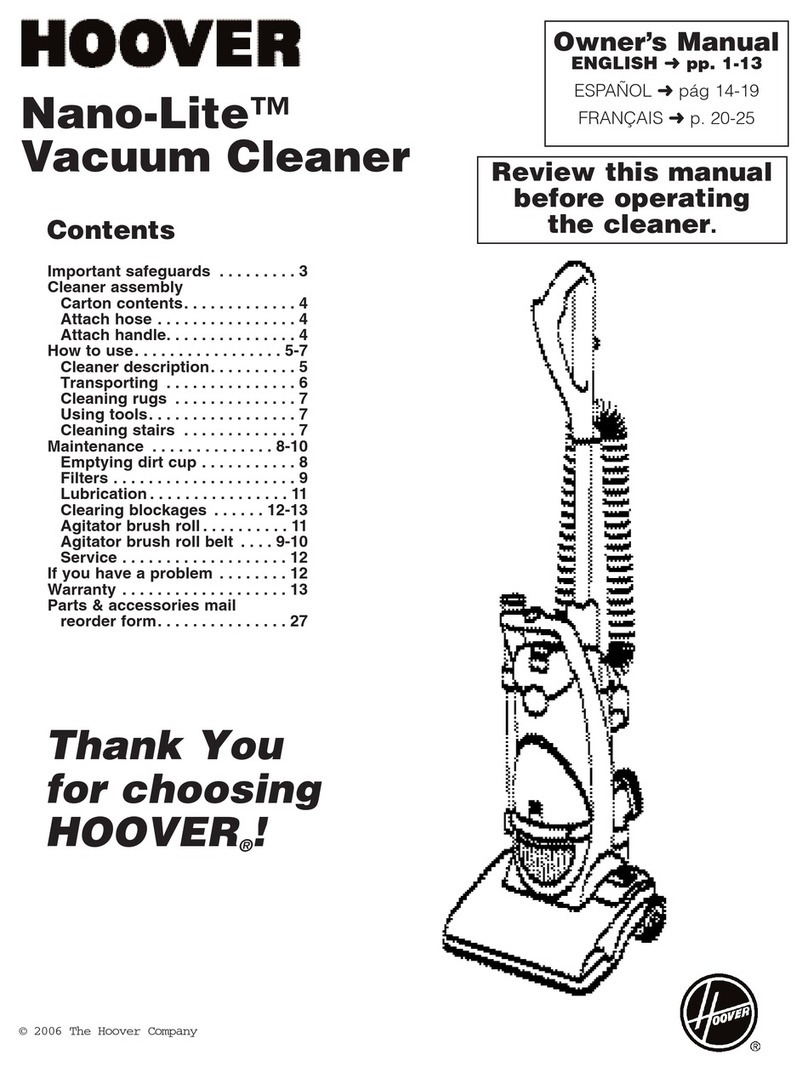 Hoover U2440 owner's manual