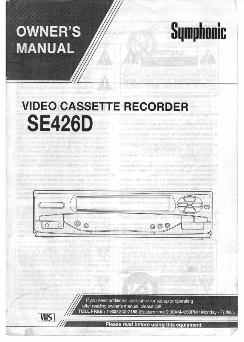 Symphonic SE426D User manual Symphonic SE426D User manual