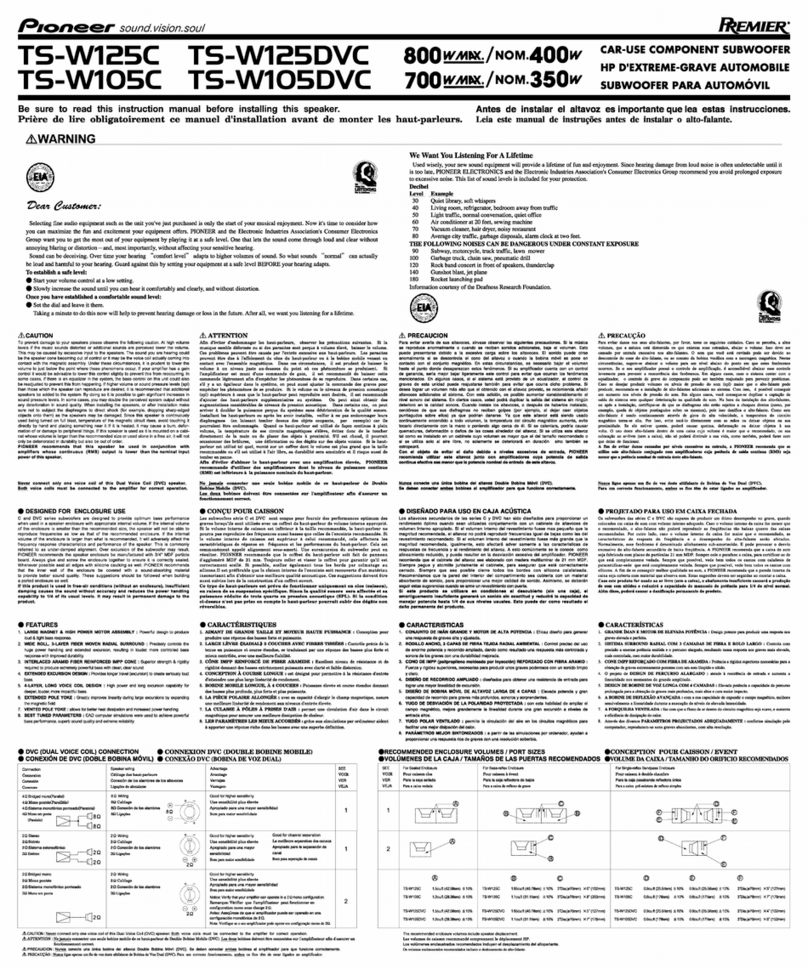 Pioneer TS-W105C instruction manual