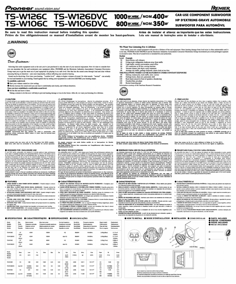 Pioneer TS-W106C instruction manual