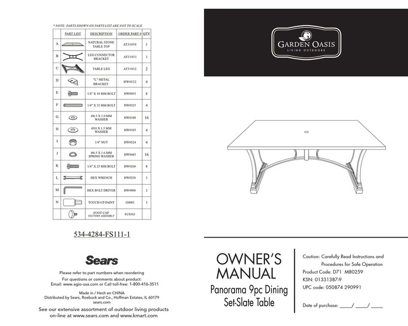 Garden Oasis 534-4284-FS111-1 owner's manual Garden Oasis 534-4284-FS111-1 owner's manual