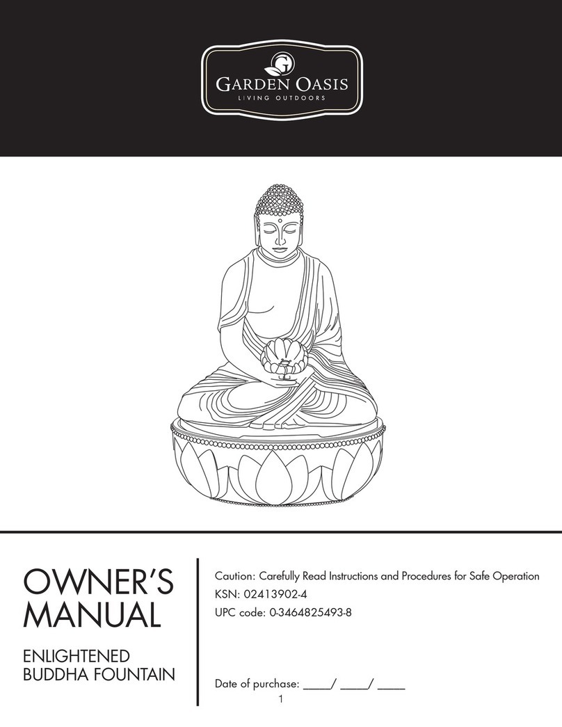 Garden Oasis ENLIGHTENED BUDDHA FOUNTAIN owner's manual