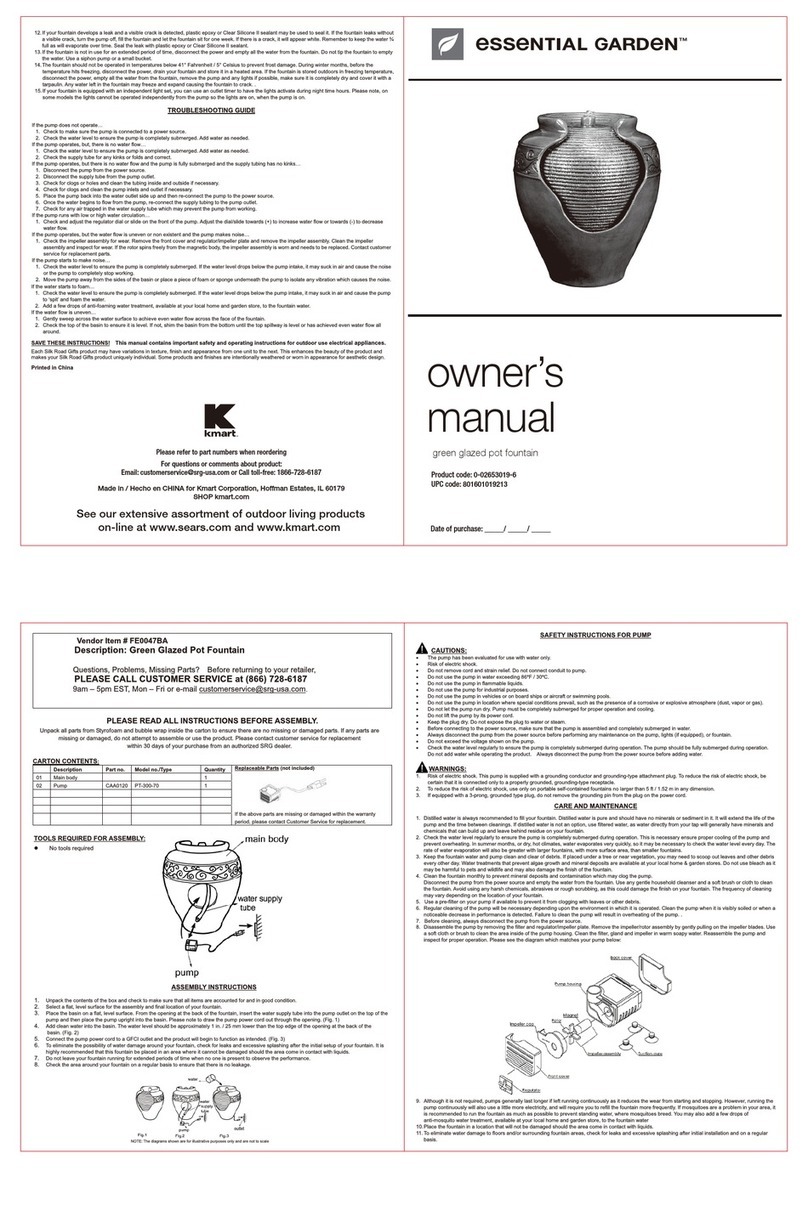 Essential Garden FE0047BA User manual