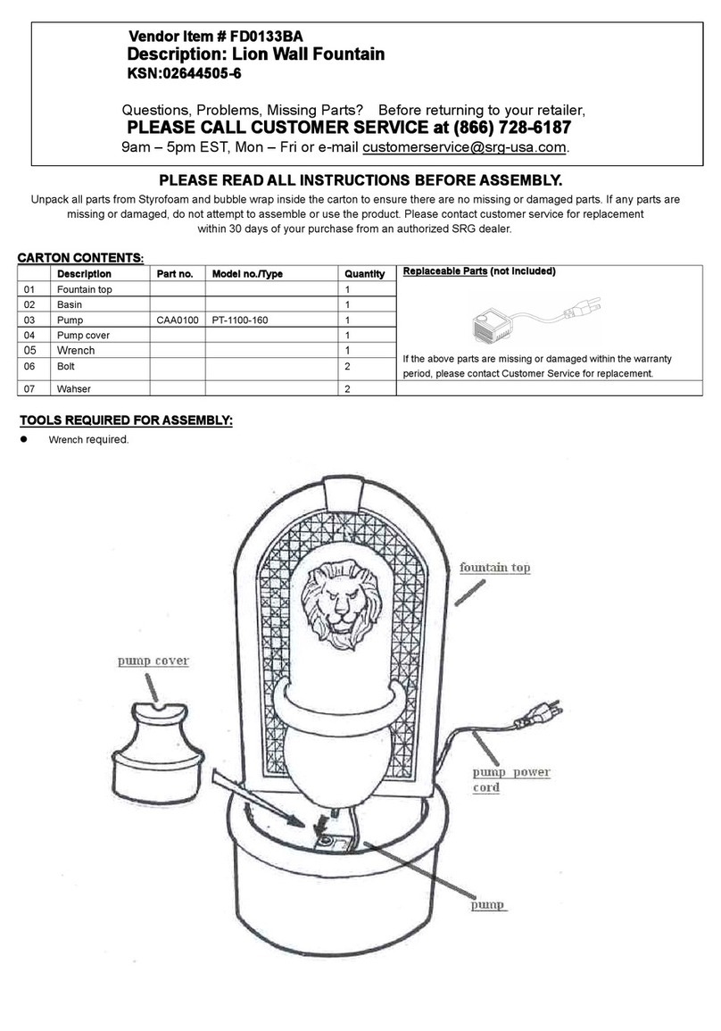 Garden Oasis FD0133BA owner's manual