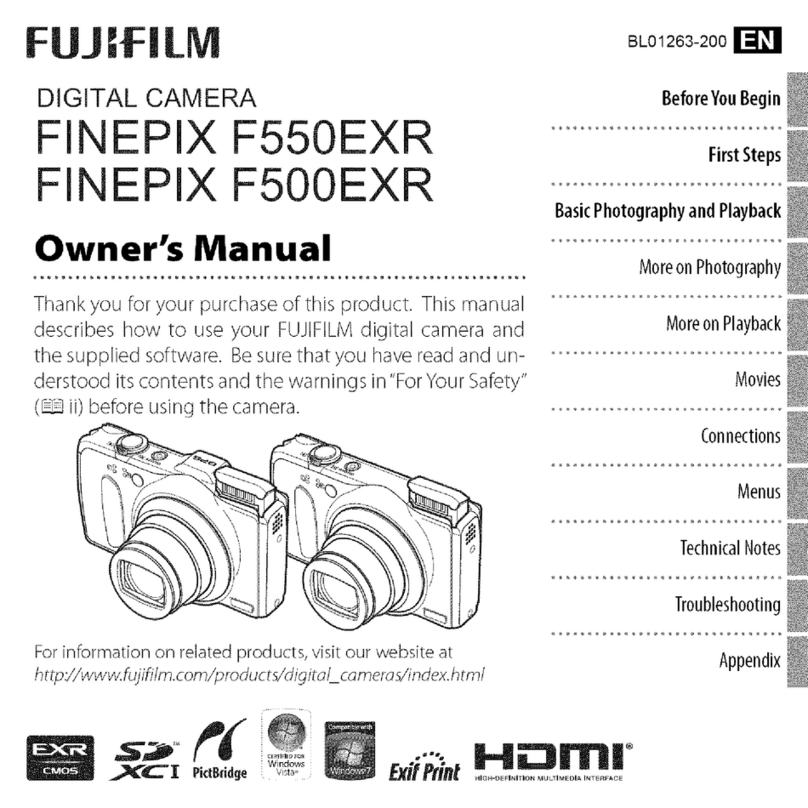 FujiFilm FinePix F550EXR owner's manual