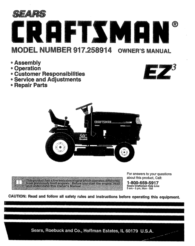 Craftsman EZ3 917.258914 User manual