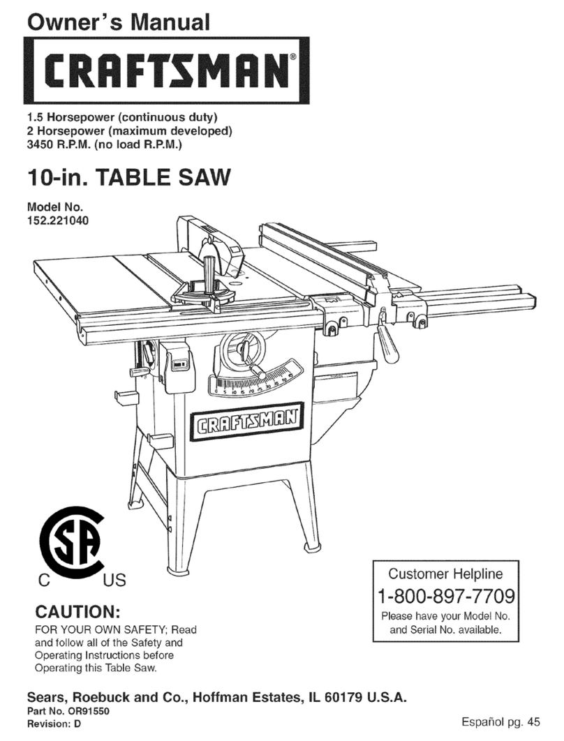 Craftsman 152.221040 owner's manual