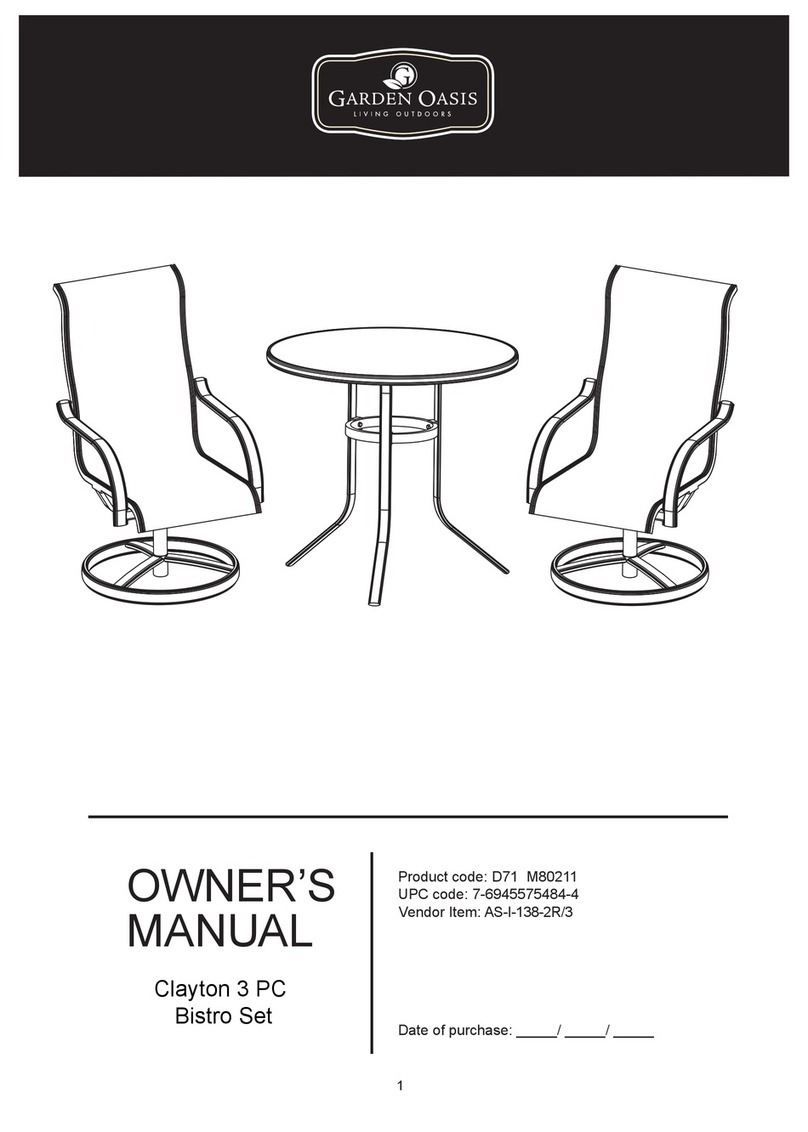 Garden Oasis AS-I-138-2R/3 owner's manual Garden Oasis AS-I-138-2R/3 owner's manual