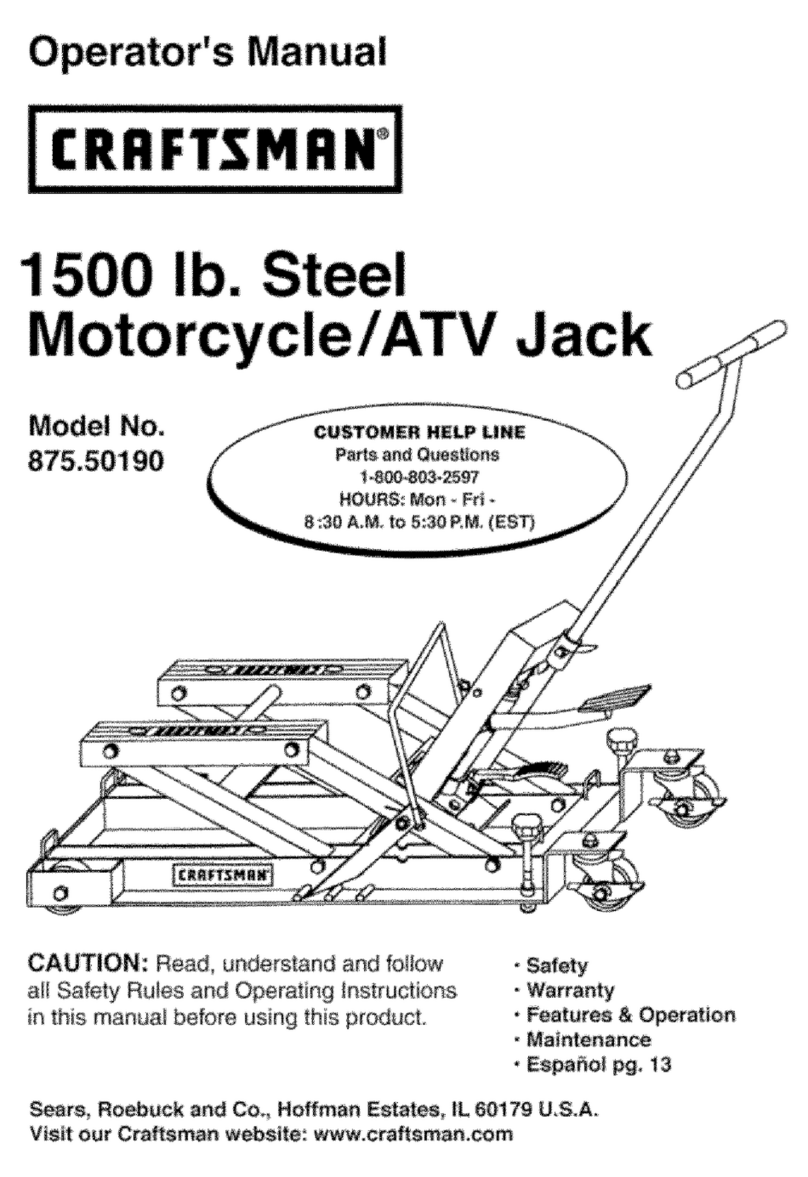 Craftsman 875.50190 Operator's manual