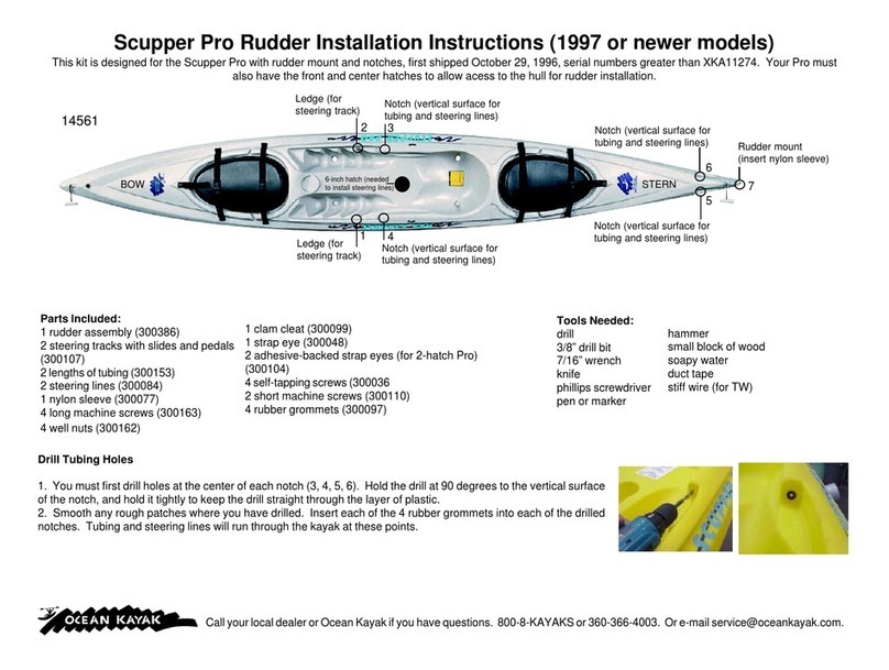 Ocean Kayak SCUPPER PRO 14561 installation instructions Ocean Kayak SCUPPER PRO 14561 installation instructions
