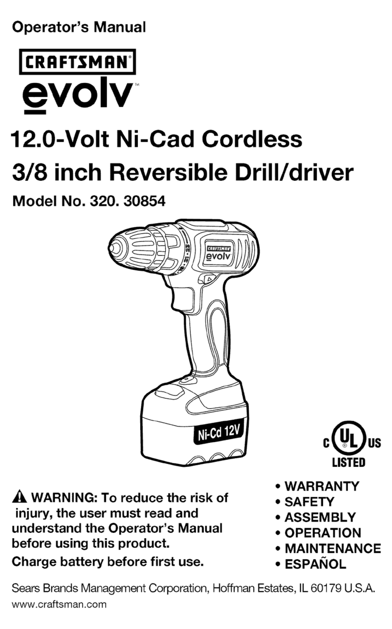 Craftsman evolv 320.30854 Operator's manual