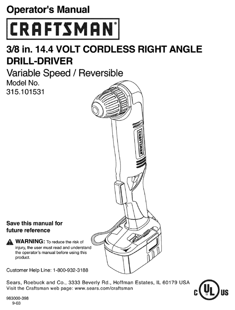 Craftsman 315.101531 Operator's manual