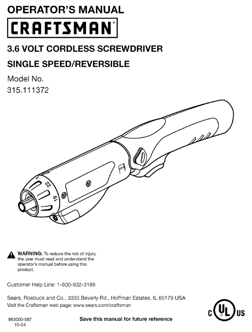 Craftsman 315.111372 Operator's manual