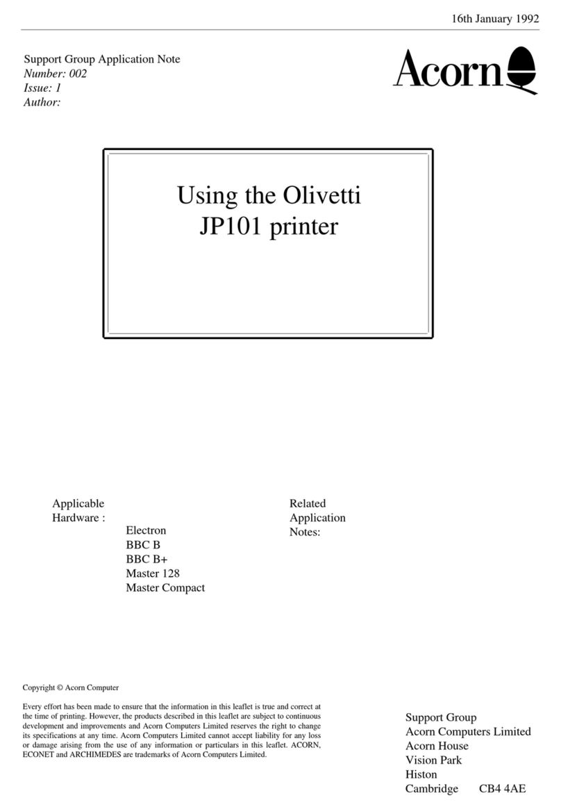 Olivetti JP101 Datasheet