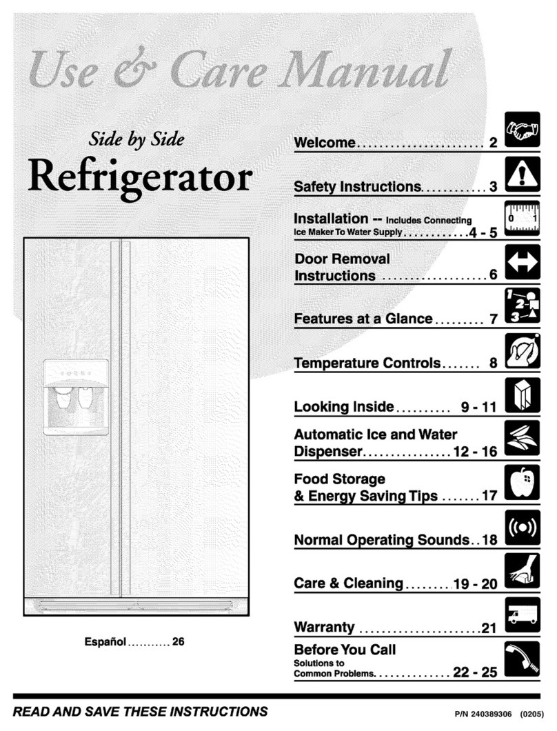 Frigidaire PLHS237ZAB4 Use & care manual