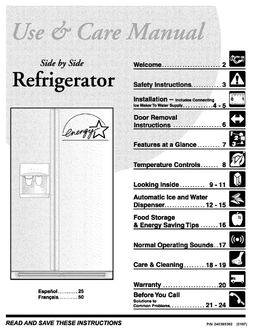 Frigidaire FRS26HR4AQ1 Use & care manual