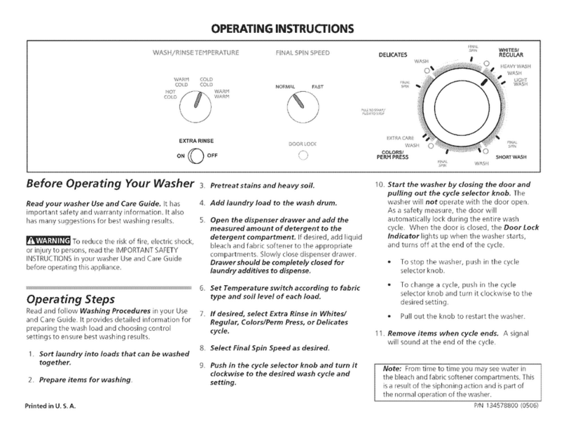 Frigidaire GLGH1642FS0 User manual