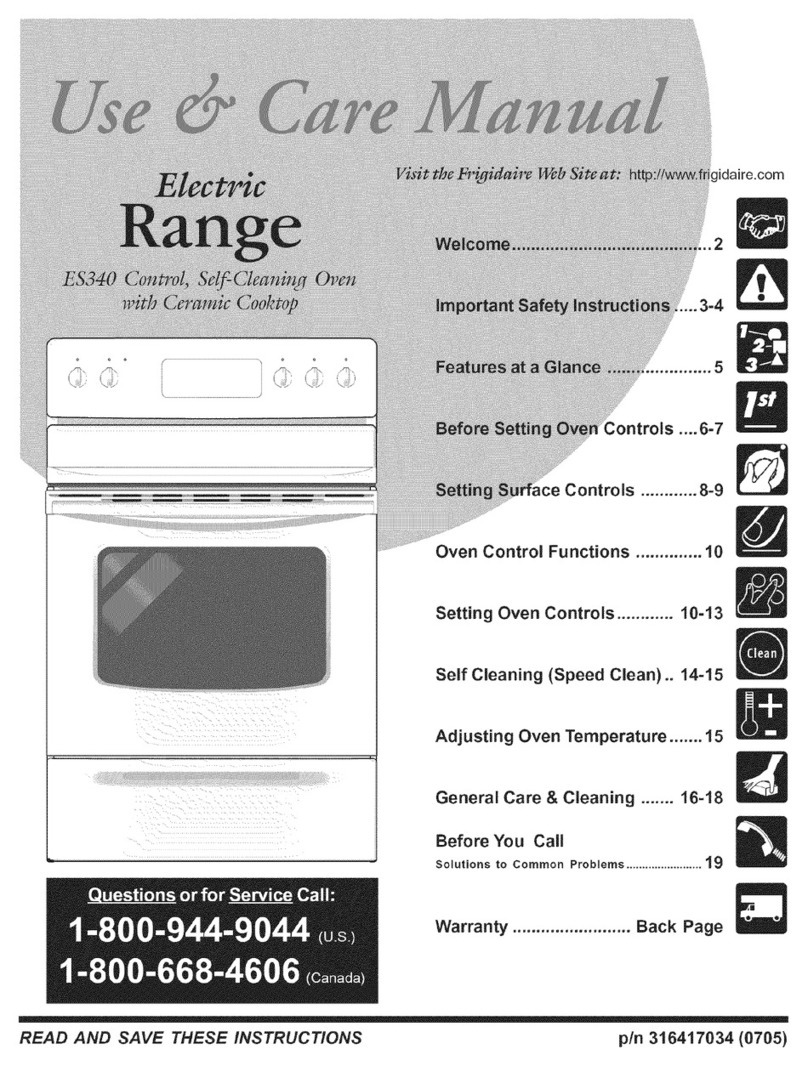 Frigidaire GLEFZ384HCA Use & care manual